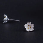 Fortune Jewel 925 Sterling Silver Golden Stamens Balance Earrings Fortune Jewel