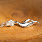 Fortune Jewel 925 Sterling Silver Golden Koi Fish Luck Necklace Pendant Fortune Jewel