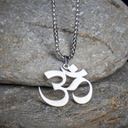 Fortune Jewel Om Symbol Mantra Stainless Steel Focus Necklace Pendant Fortune Jewel