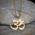 Fortune Jewel Om Symbol Mantra Stainless Steel Focus Necklace Pendant Fortune Jewel