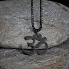 Fortune Jewel Om Symbol Mantra Stainless Steel Focus Necklace Pendant Fortune Jewel