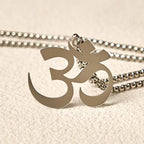 Fortune Jewel Om Symbol Mantra Stainless Steel Focus Necklace Pendant Fortune Jewel