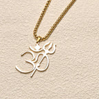 Fortune Jewel Trident OM Symbol Stainless Steel Connection Necklace Pendant Fortune Jewel