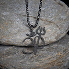 Fortune Jewel Trident OM Symbol Stainless Steel Connection Necklace Pendant Fortune Jewel