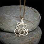 Fortune Jewel Ganesh Elephant Stainless Steel Protection Necklace Pendant Fortune Jewel