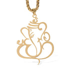 Fortune Jewel Ganesh Elephant Stainless Steel Protection Necklace Pendant Fortune Jewel