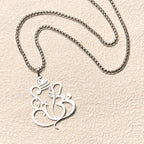 Fortune Jewel Ganesh Elephant Stainless Steel Protection Necklace Pendant Fortune Jewel