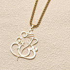 Fortune Jewel Ganesh Elephant Stainless Steel Protection Necklace Pendant Fortune Jewel