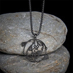 Fortune Jewel Vintage Koi Fish Hollow Design Stainless Steel Luck Necklace Pendant Fortune Jewel