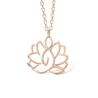 Fortune Jewel Hollow Lotus Design Stainless Steel Enlightenment Necklace Pendant Fortune Jewel