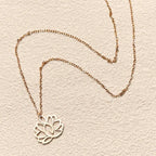Fortune Jewel Hollow Lotus Design Stainless Steel Enlightenment Necklace Pendant Fortune Jewel