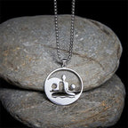 Fortune Jewel Yin Yang Buddha Figure Hollow Design Stainless Steel Balance Necklace Pendant Fortune Jewel
