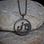 Fortune Jewel Yin Yang Buddha Figure Hollow Design Stainless Steel Balance Necklace Pendant Fortune Jewel