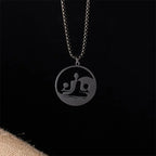 Fortune Jewel Yin Yang Buddha Figure Hollow Design Stainless Steel Balance Necklace Pendant Fortune Jewel