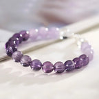 Fortune Jewel Amethyst Rose Quartz Strawberry Quartz Good Luck Charm Bracelet Fortune Jewel