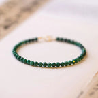 Fortune Jewel 3mm Natural Malachite Ultra-thin Beads Anti-anxiety Bracelet Fortune Jewel