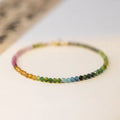 Fortune Jewel 2.5mm Natural Tourmaline Ultra-thin Beads Positive Bracelet Fortune Jewel