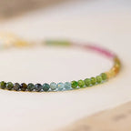 Fortune Jewel 2.5mm Natural Tourmaline Ultra-thin Beads Positive Bracelet Fortune Jewel