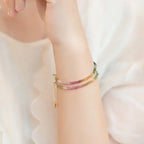 Fortune Jewel 2.5mm Natural Tourmaline Ultra-thin Beads Positive Bracelet Fortune Jewel