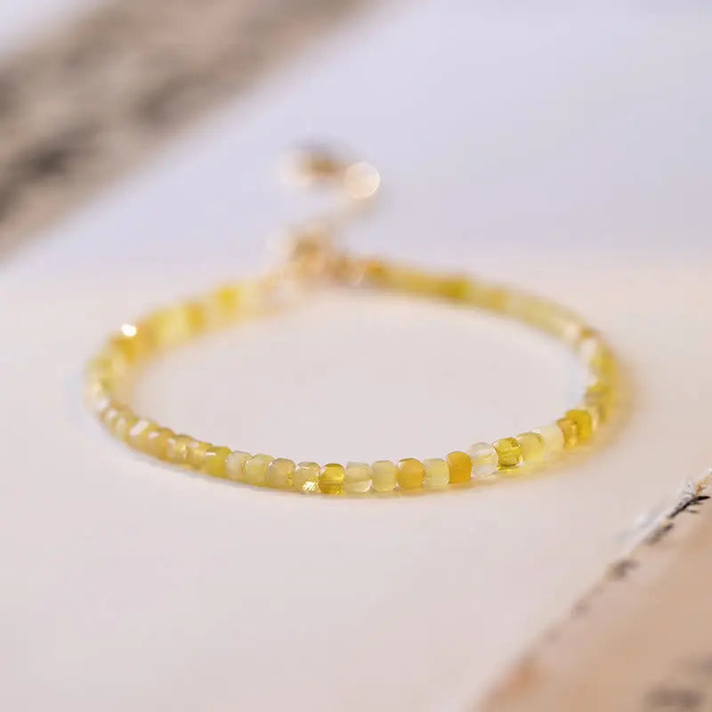 Fortune Jewel 2mm Natural Opal Ultra-thin Beads Motivation Bracelet Fortune Jewel