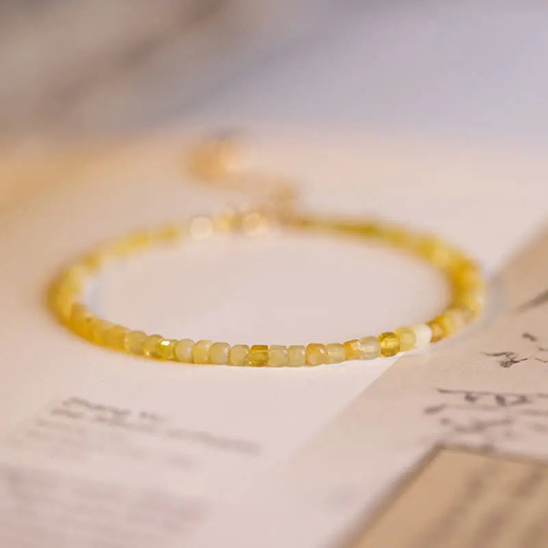 Fortune Jewel 2mm Natural Opal Ultra-thin Beads Motivation Bracelet Fortune Jewel