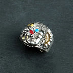 Fortune Jewel Half Demon Half Buddha Lotus Copper Serenity Adjustable Ring Fortune Jewel