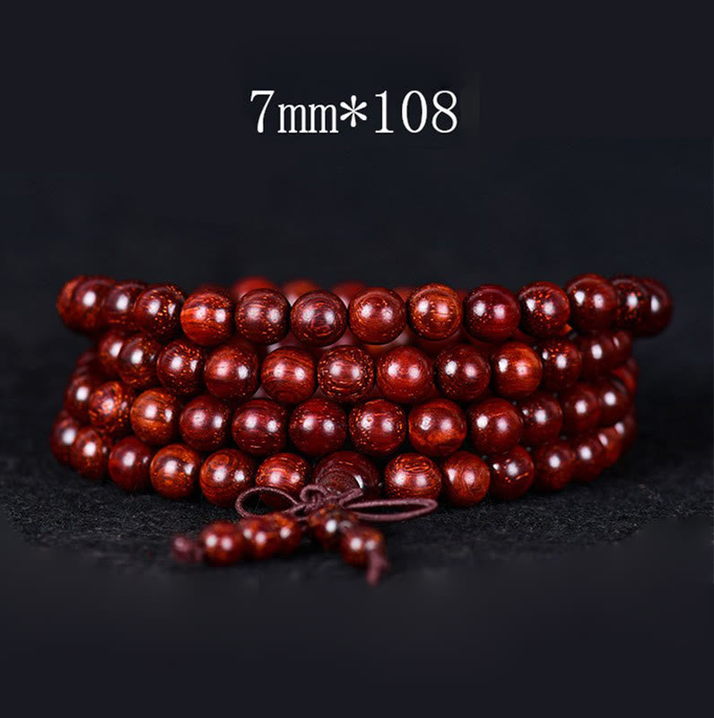 Fortune Jewel Tibetan Small Leaf Red Sandalwood Balance Bracelet