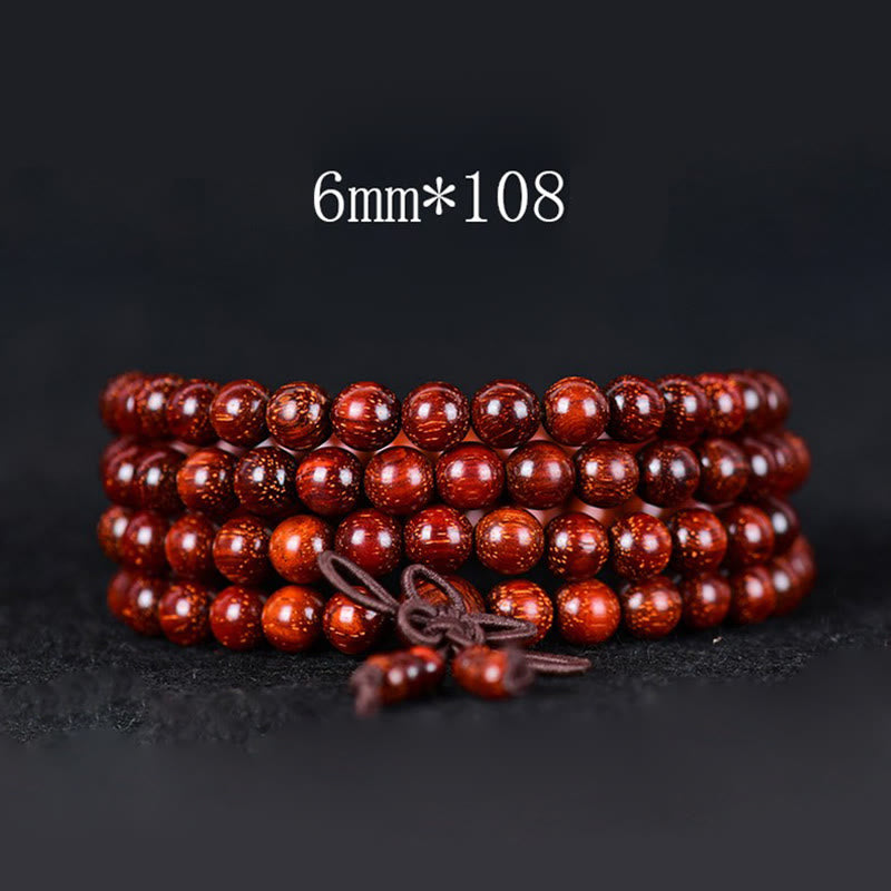 Fortune Jewel Tibetan Small Leaf Red Sandalwood Balance Bracelet