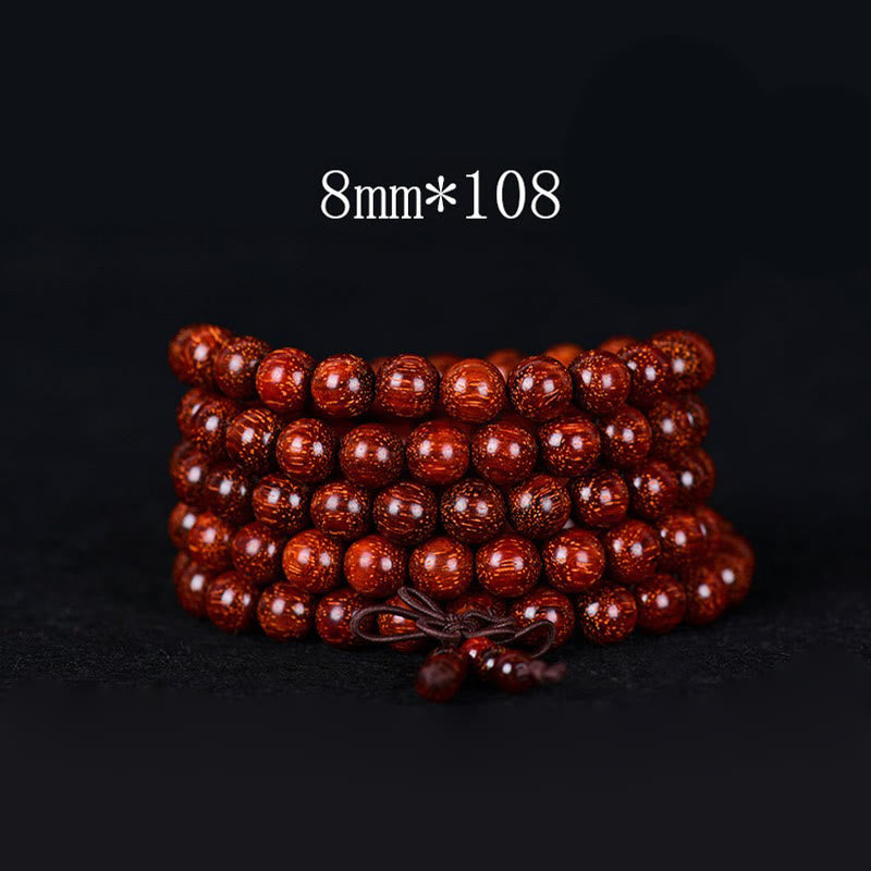 Fortune Jewel Tibetan Small Leaf Red Sandalwood Balance Bracelet