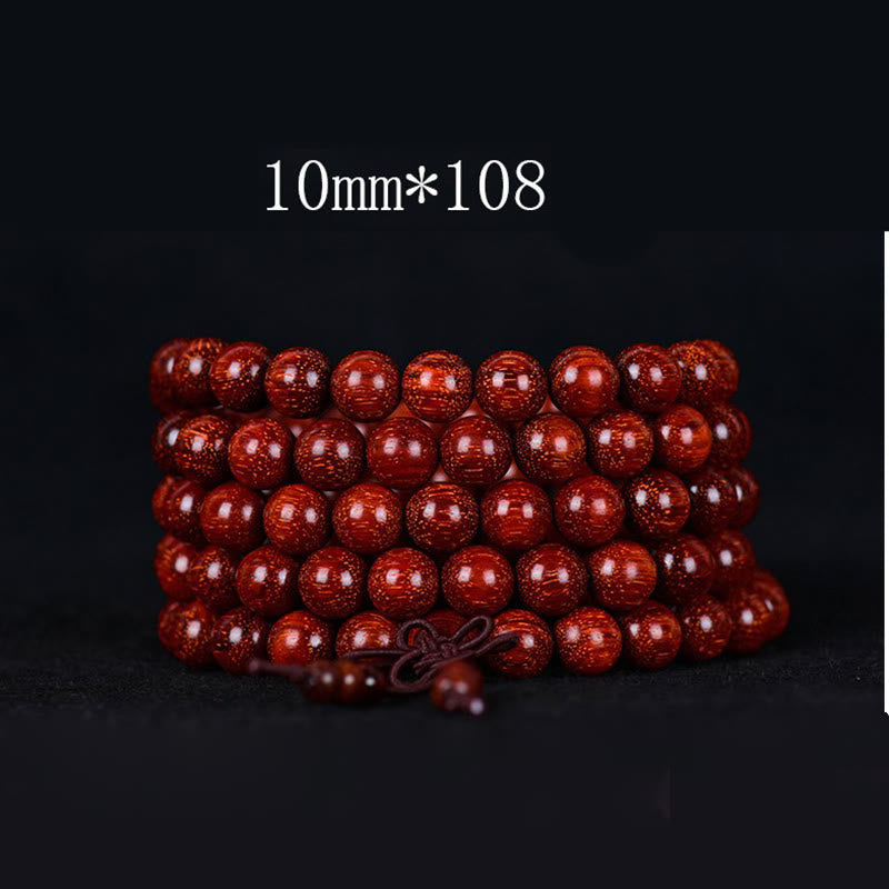 Fortune Jewel Tibetan Small Leaf Red Sandalwood Balance Bracelet