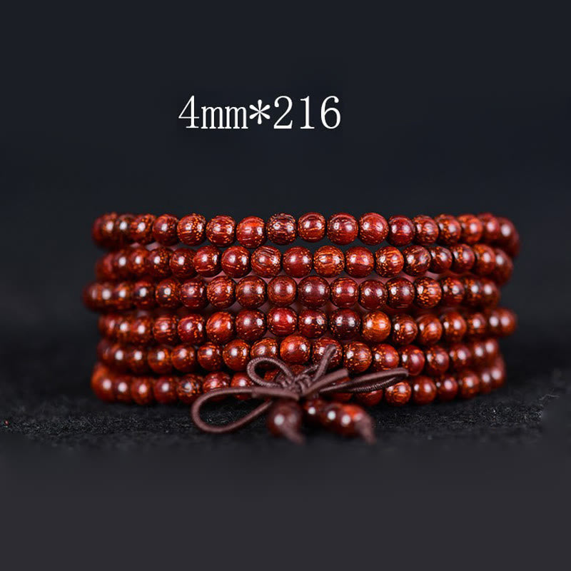 Fortune Jewel Tibetan Small Leaf Red Sandalwood Balance Bracelet