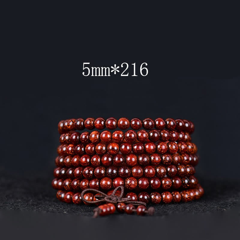 Fortune Jewel Tibetan Small Leaf Red Sandalwood Balance Bracelet