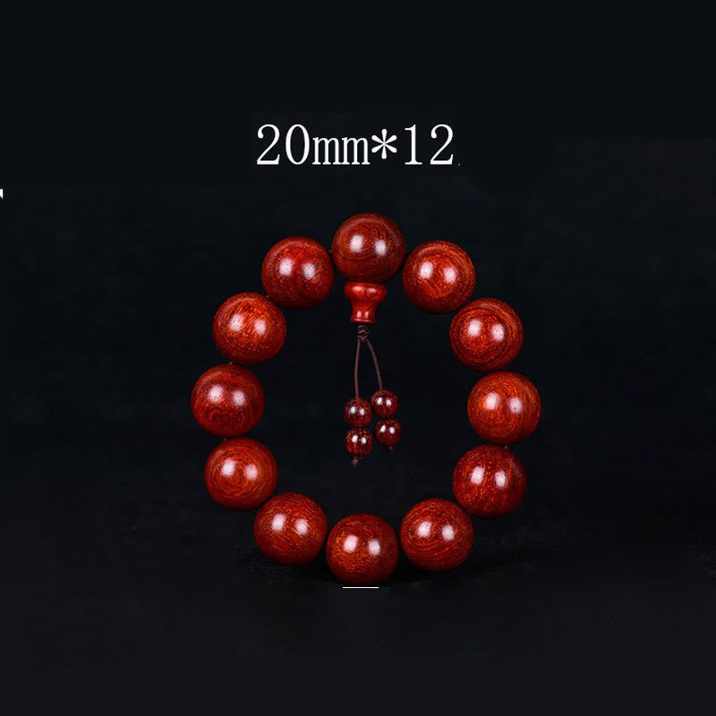 Fortune Jewel Tibetan Small Leaf Red Sandalwood Balance Bracelet