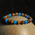 Fortune Jewel Apatite Tiger Eye Spacer Beads Motivation Bracelet Fortune Jewel
