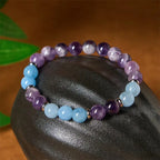 Fortune Jewel Amethyst Aquamarine Spacer Beads Peace Bracelet Fortune Jewel