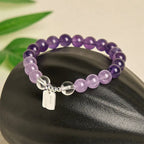 Fortune Jewel Amethyst Rose Quartz Strawberry Quartz Good Luck Charm Bracelet Fortune Jewel