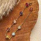 Fortune Jewel Colorful Crystal Amethyst Strawberry Quartz Balance Bracelet Fortune Jewel