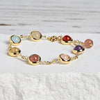 Fortune Jewel Colorful Crystal Amethyst Strawberry Quartz Balance Bracelet Fortune Jewel