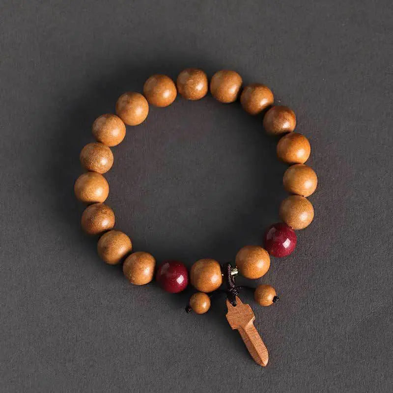 Fortune Jewel Peach Wood Cinnabar Sword Charm Wealth Bracelet Fortune Jewel