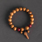 Fortune Jewel Peach Wood Cinnabar Sword Charm Wealth Bracelet Fortune Jewel