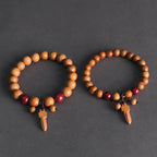 Fortune Jewel Peach Wood Cinnabar Sword Charm Wealth Bracelet Fortune Jewel