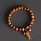 Fortune Jewel Peach Wood Cinnabar Sword Charm Wealth Bracelet Fortune Jewel