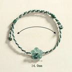 Fortune Jewel Natural Flower Jade Hand-Woven Prosperity  Bracelet Fortune Jewel