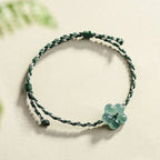 Fortune Jewel Natural Flower Jade Hand-Woven Prosperity  Bracelet Fortune Jewel