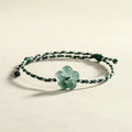 Fortune Jewel Natural Flower Jade Hand-Woven Prosperity  Bracelet Fortune Jewel