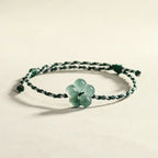 Fortune Jewel Natural Flower Jade Hand-Woven Prosperity  Bracelet Fortune Jewel