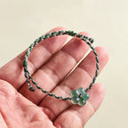Fortune Jewel Natural Flower Jade Hand-Woven Prosperity  Bracelet Fortune Jewel