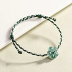 Fortune Jewel Natural Flower Jade Hand-Woven Prosperity  Bracelet Fortune Jewel
