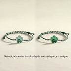 Fortune Jewel Natural Flower Jade Hand-Woven Prosperity  Bracelet Fortune Jewel