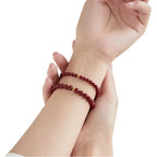 Fortune Jewel 999 Gold Cinnabar Simple Design Concentration Bracelet Fortune Jewel